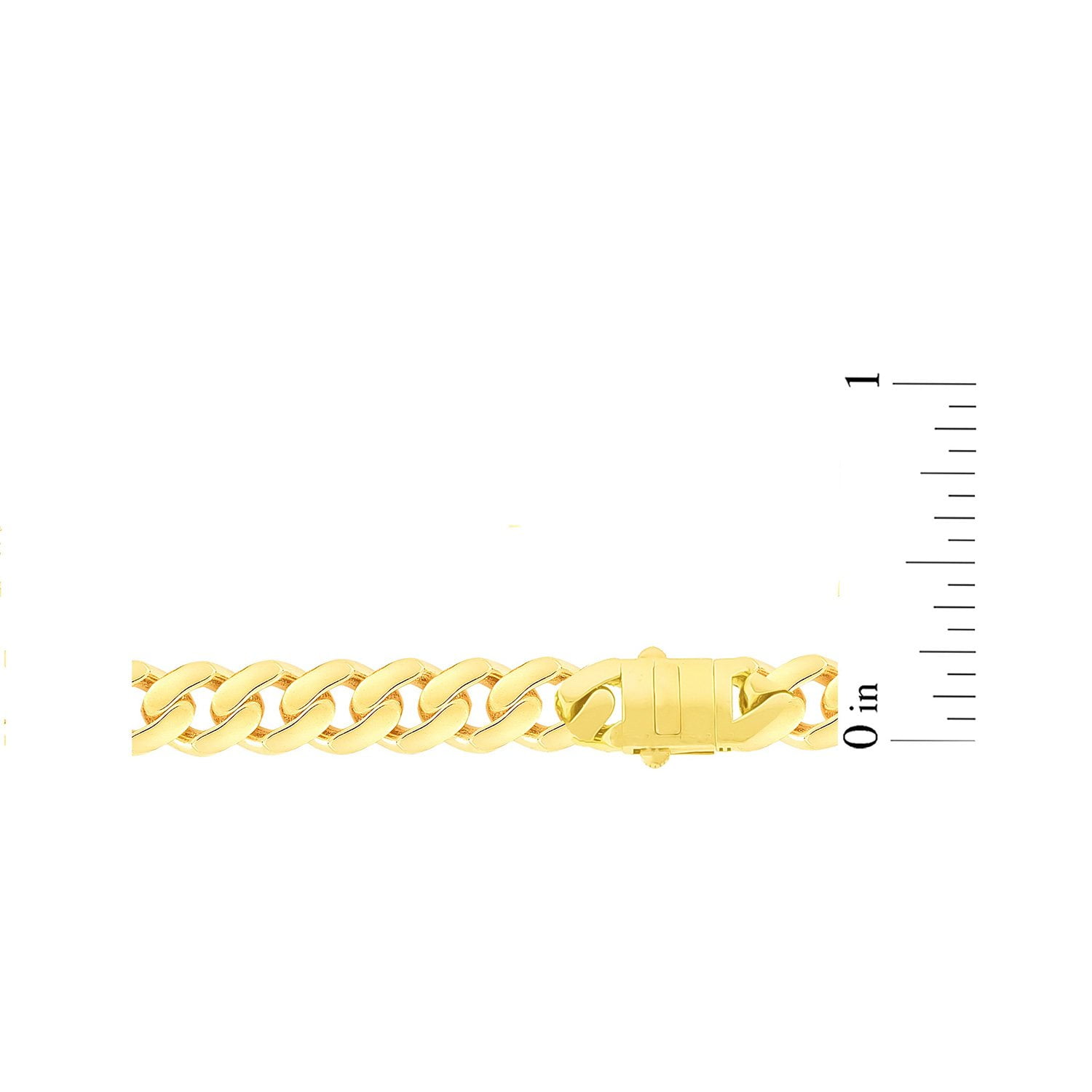 Miami Cuban Chain Bracelet in 14K Gold - Image 3