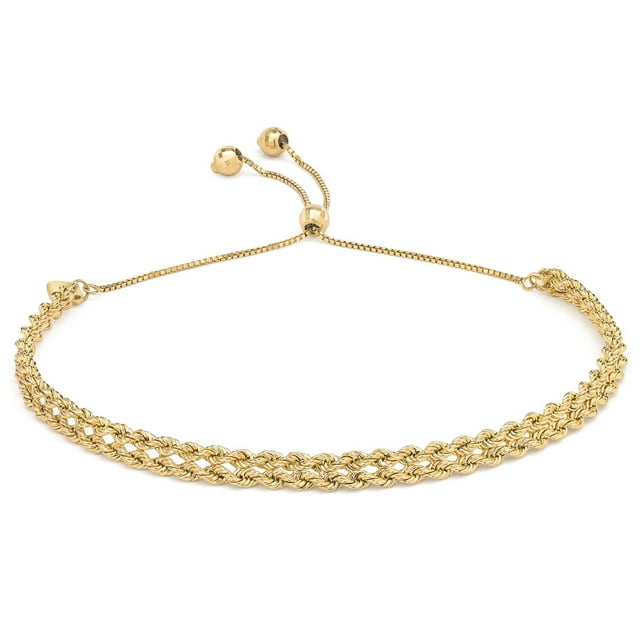 Kissing Hearts Bolo Bracelet in 14K Gold - Image 2