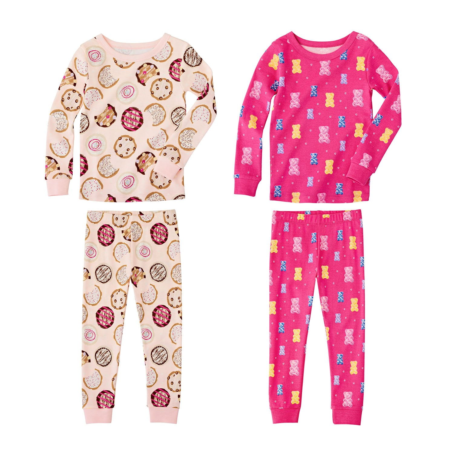 Member's Mark Girls 4-Piece Organic Cotton Pajama Set - Image 2