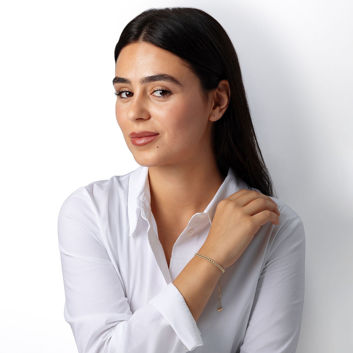 Kissing Hearts Bolo Bracelet in 14K Gold - Image 4